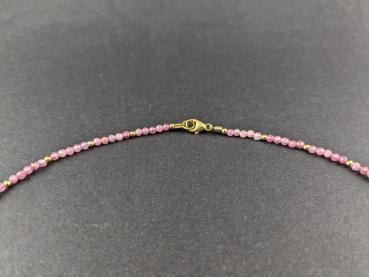 Turmalin, rosa Halskette (46 cm)